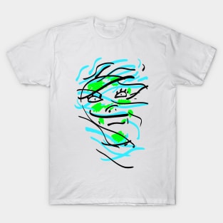 windflow- a mystical face of a chubby mermaid T-Shirt